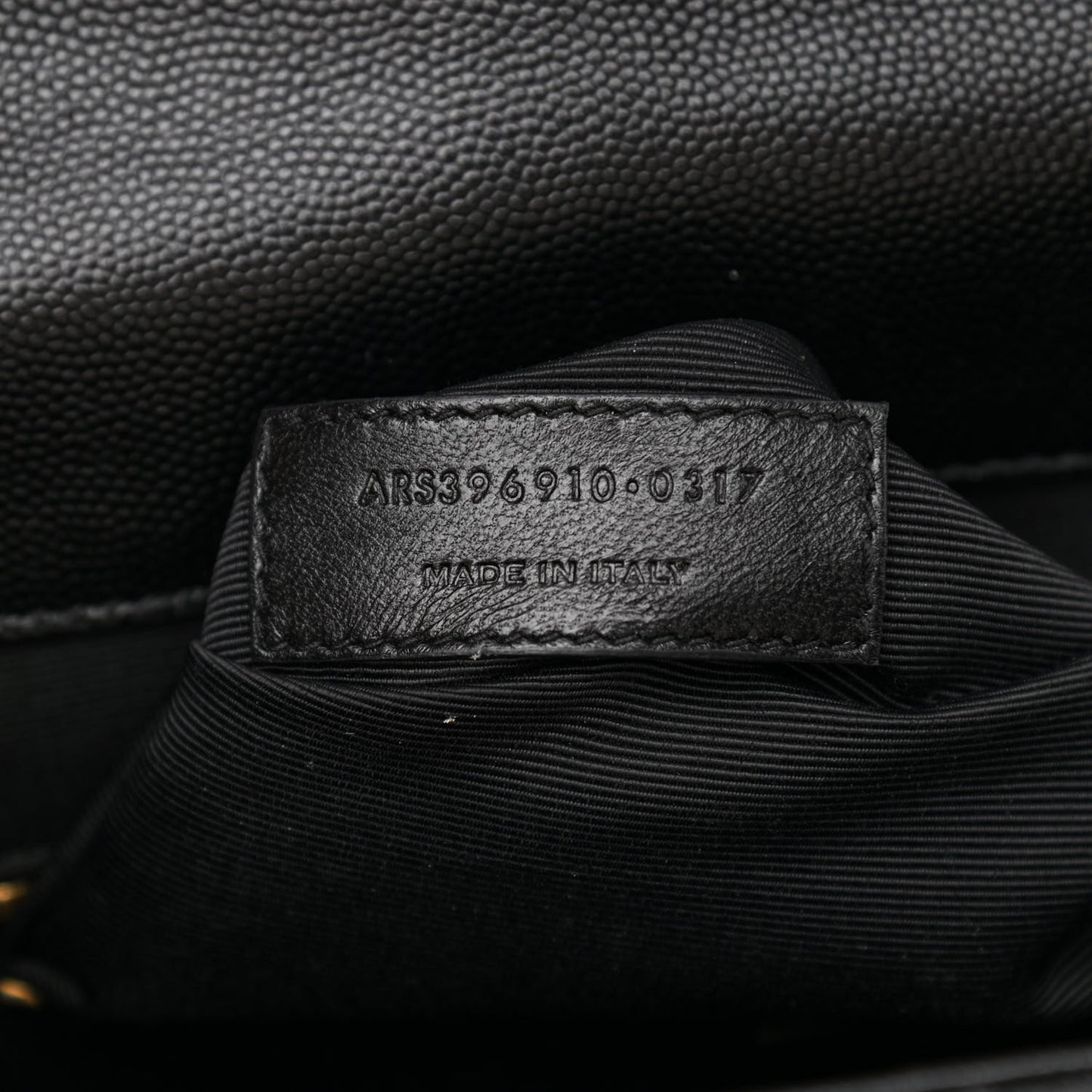 Grain De Poudre Matelasse Chevron Large Monogram Satchel Black