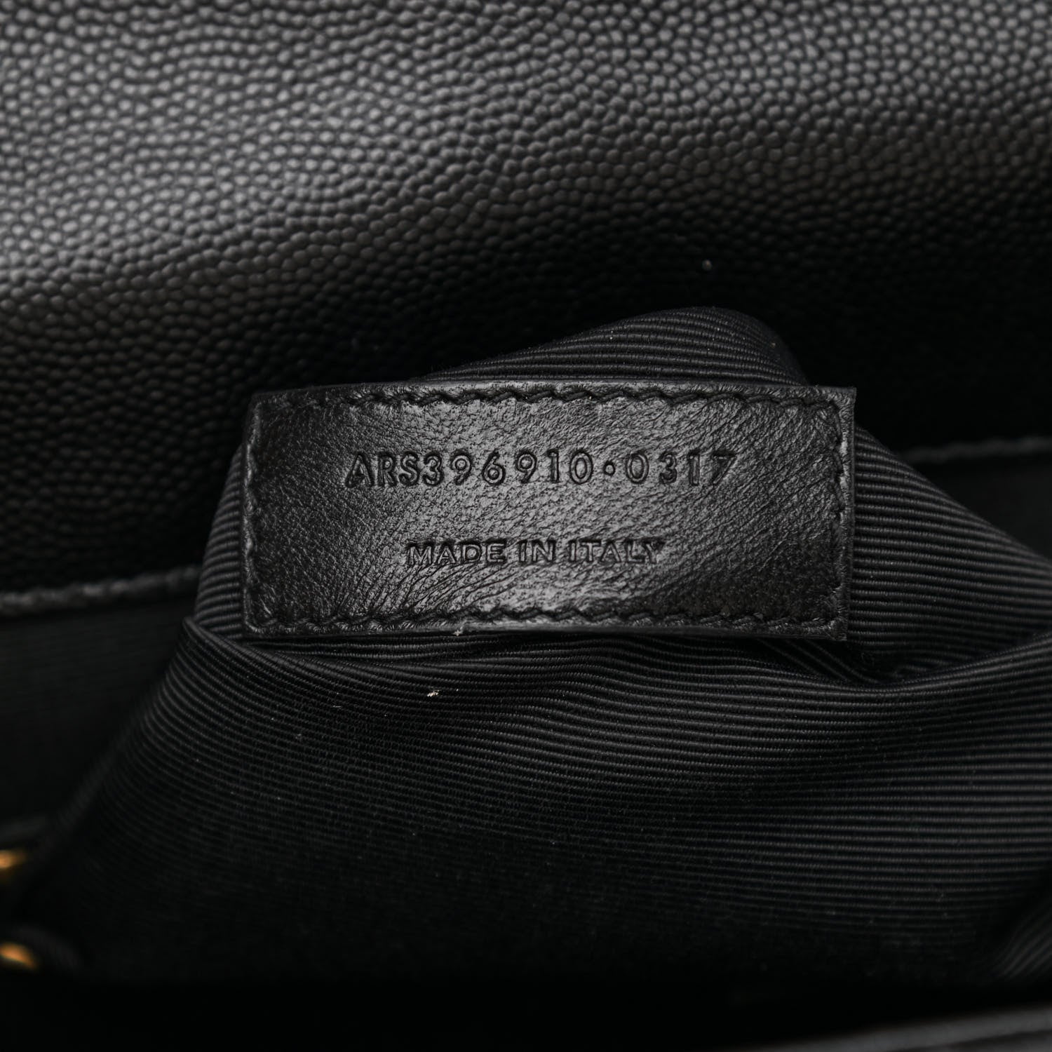 Saint Laurent Grain De Poudre Matelasse Chevron Large Monogram Satchel Black 7 of 9