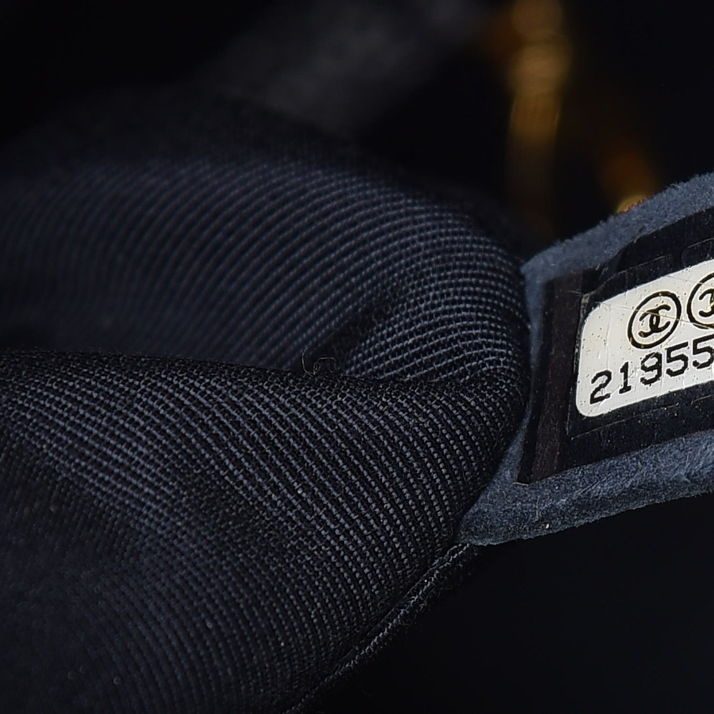 Caviar Quilted Large CC Shopping Tote Navy