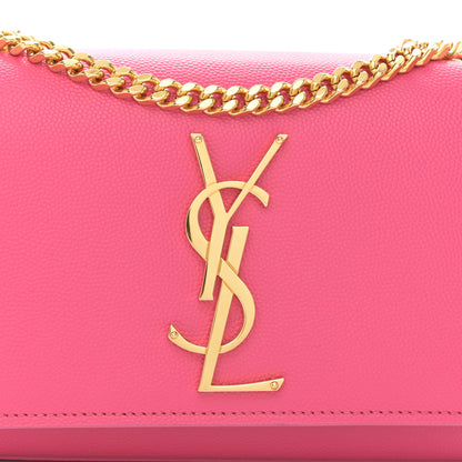 Saint Laurent Grain De Poudre Small Monogram Kate Satchel Bubblegum 6 of 9