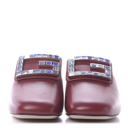 Gucci Malaga Kid Crystal Square G Madelyn Mules 37 Romantic Cerise 2 of 13