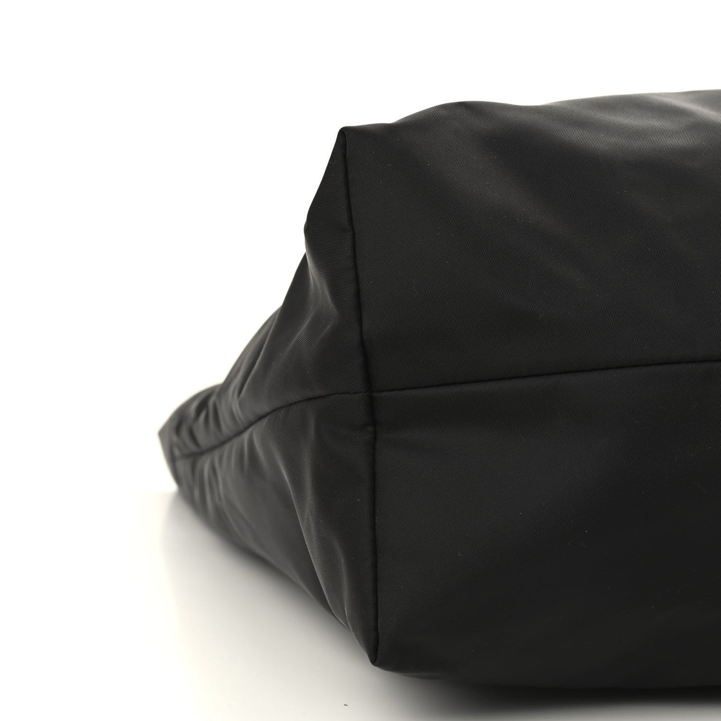 Tessuto Nylon Saffiano Shopping Tote Black