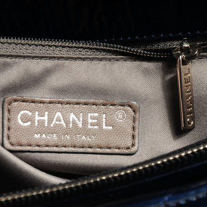 Chanel Patent Quilted XL Flap Navy Blue 8 of 9