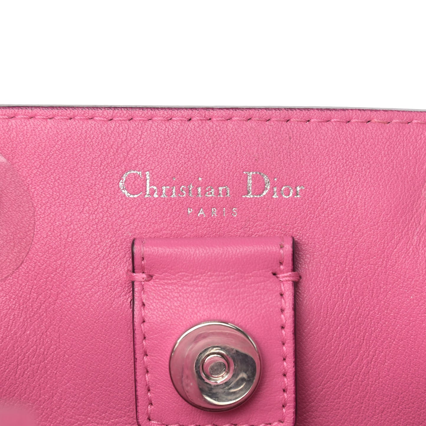 Smooth Calfskin Small Tri-Color Diorissimo Bag Navy Pink