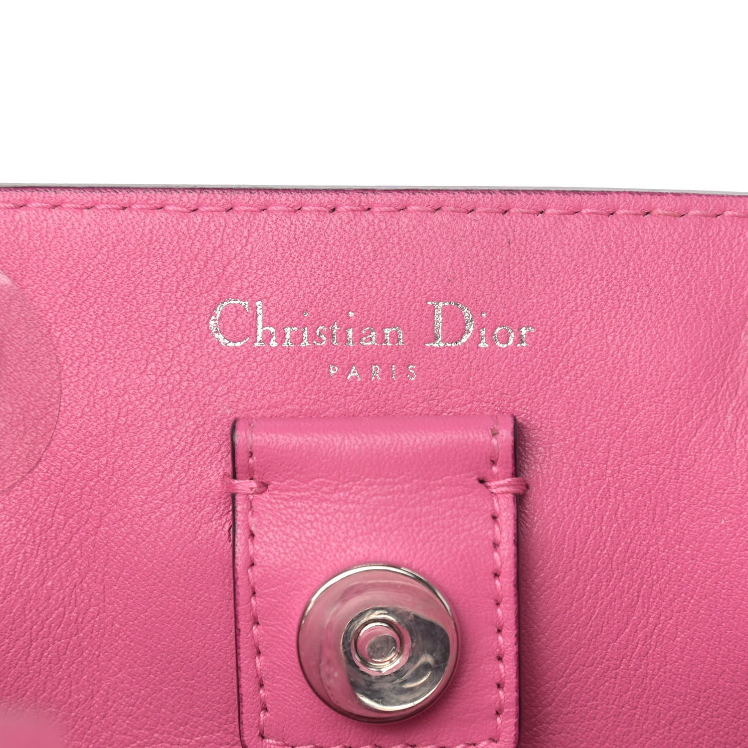 Christian Dior Smooth Calfskin Small Tri-Color Diorissimo Bag Navy Pink 10 of 14