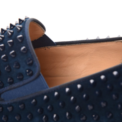 Christian Louboutin Velvet Spikes Mens Roller Boat Flats 45 Quartz 8 of 18