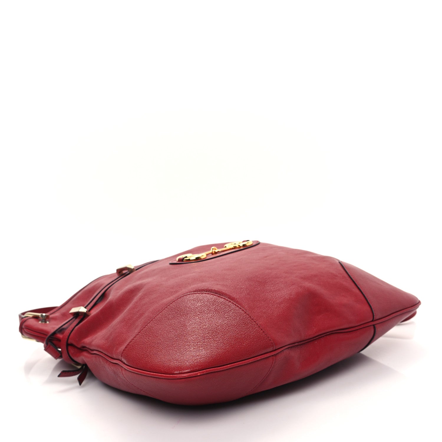 Gucci Sakai Be Green Calfskin Horsebit 1955 Cinch Top Messenger Bag New Cherry Red 4 of 10