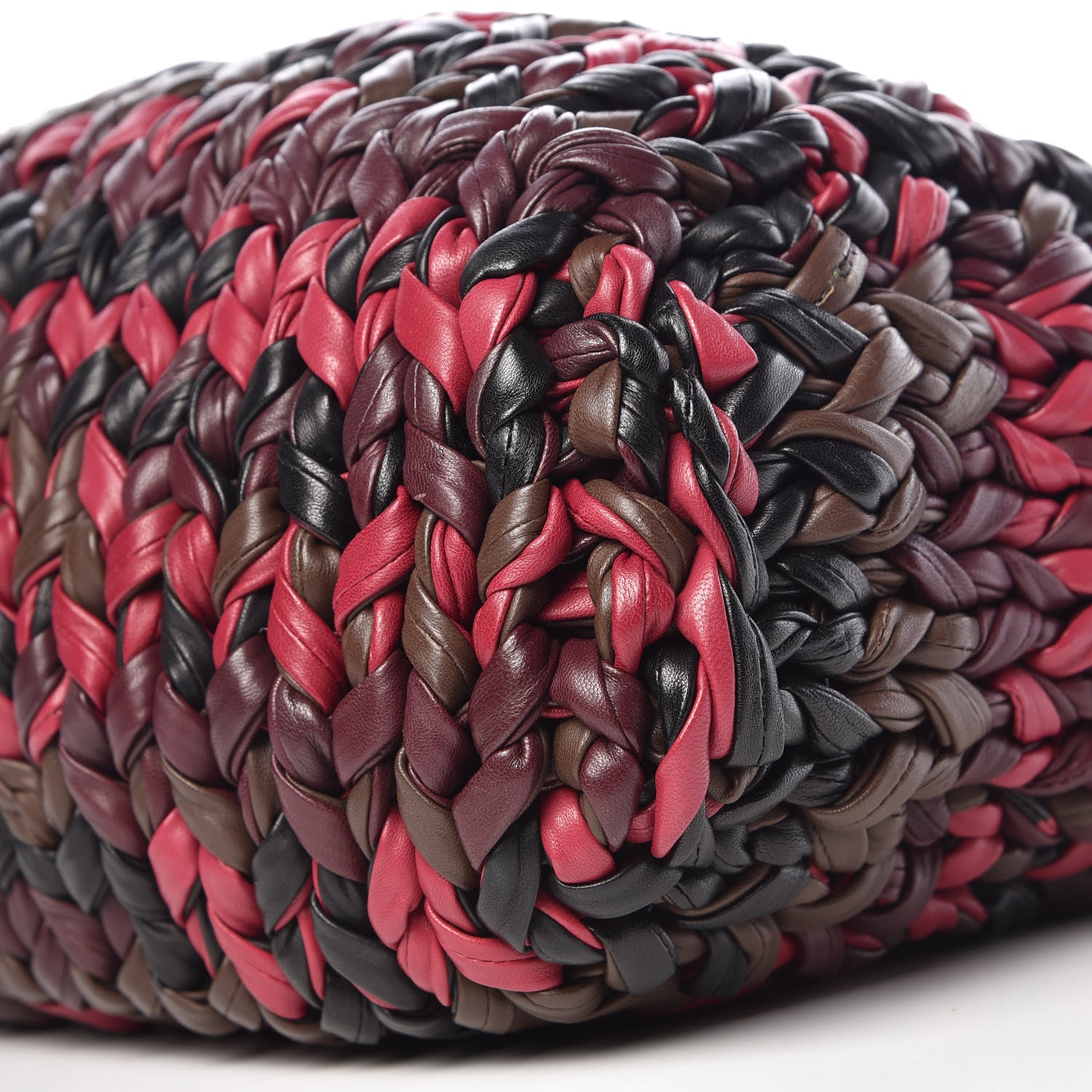 Prada Nappa Braided Tote Multicolor Amaranto 9 of 10
