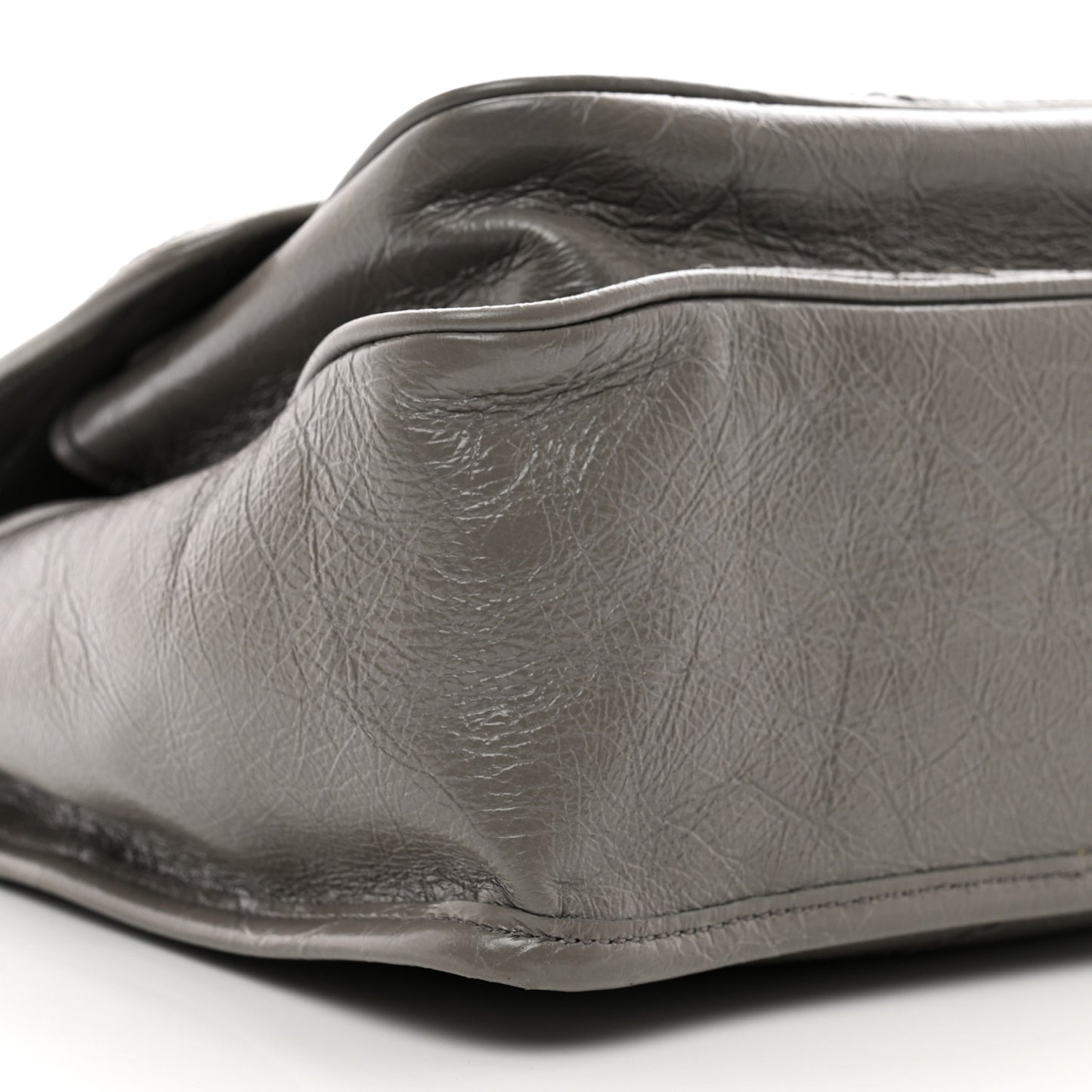 Crinkled Calfskin Matelasse Monogram Medium Niki Chain Satchel Fog
