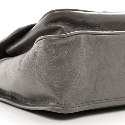 Saint Laurent Crinkled Calfskin Matelasse Monogram Medium Niki Chain Satchel Fog 9 of 10