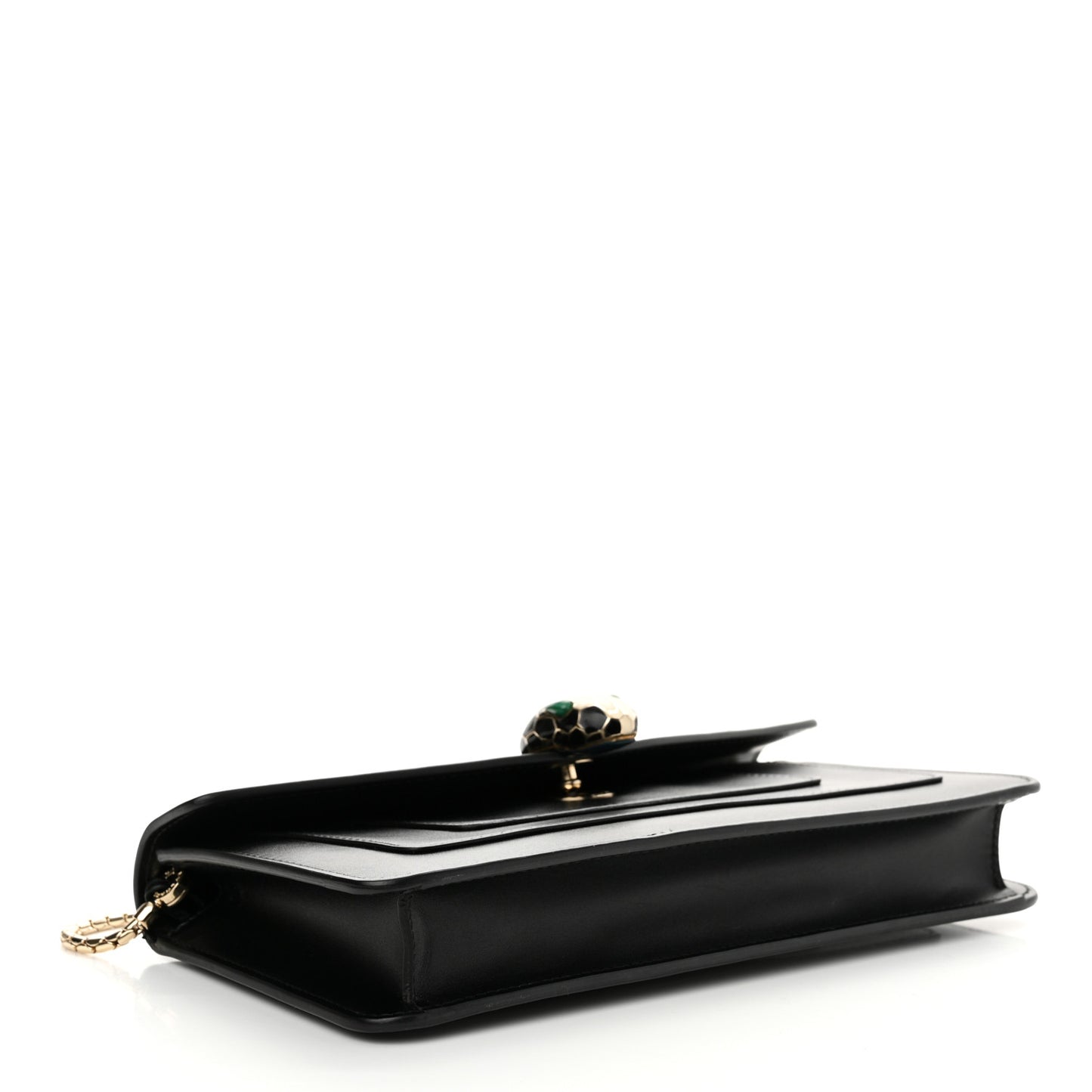 Calfskin Serpenti Forever Shoulder Bag Black