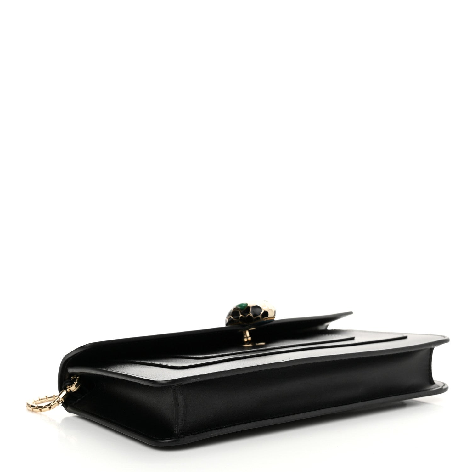 Bulgari Calfskin Serpenti Forever Shoulder Bag Black 4 of 12