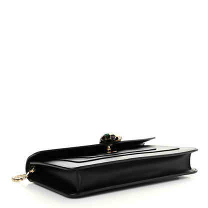 Bulgari Calfskin Serpenti Forever Shoulder Bag Black 4 of 12