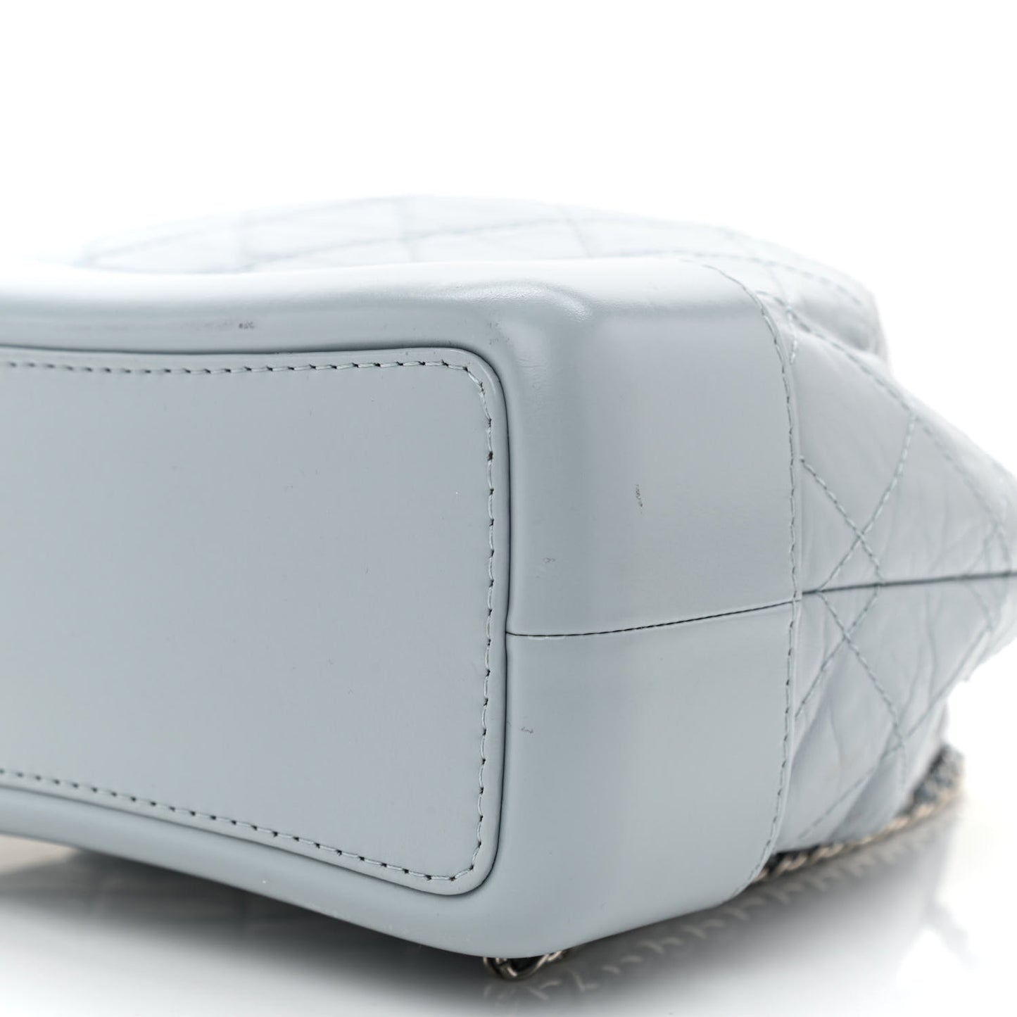 Aged Calfskin Quilted Small Gabrielle Backpack Light Blue