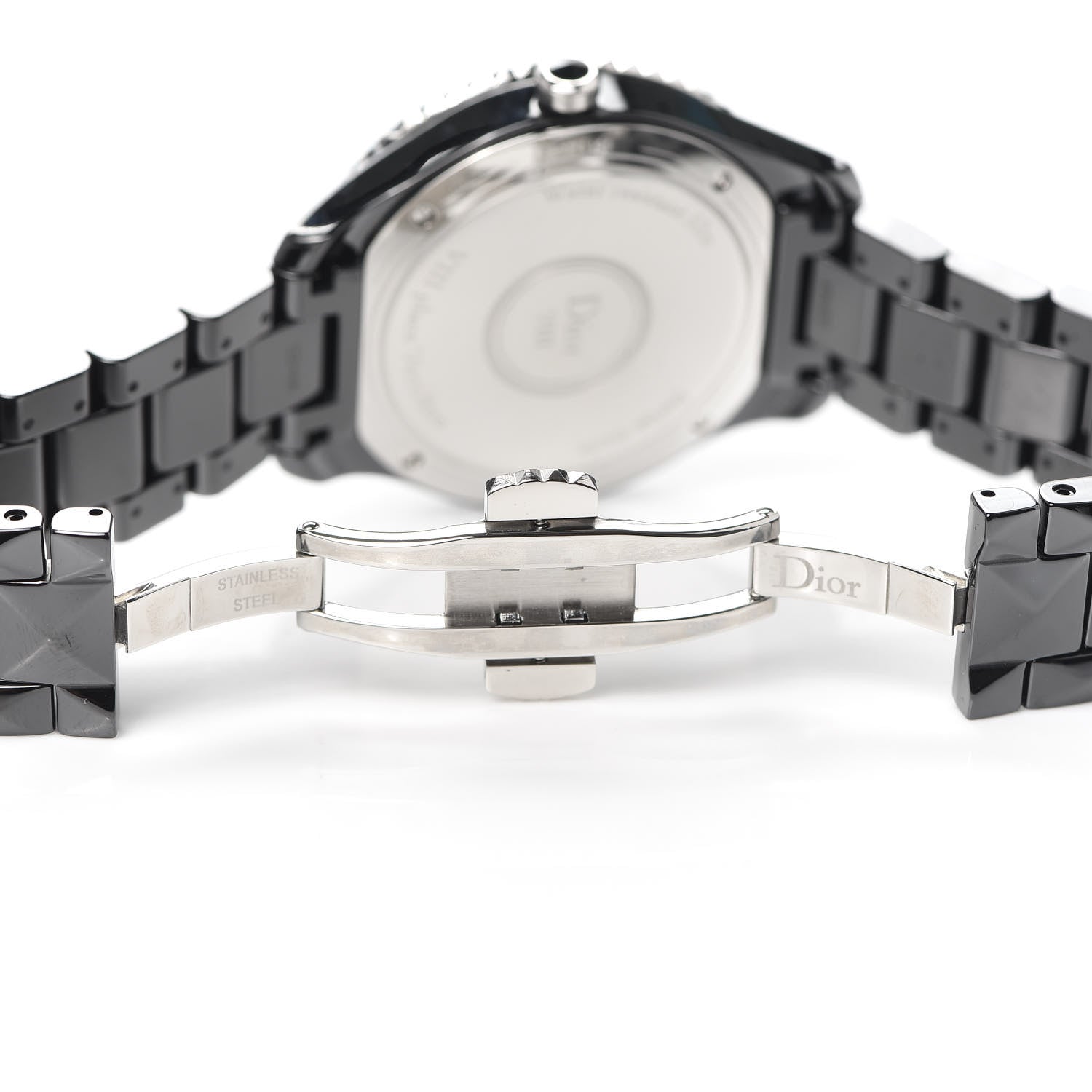 Christian Dior Stainless Steel Ceramic Diamond 38mm Dior VIII Quartz Watch Black 5 of 6