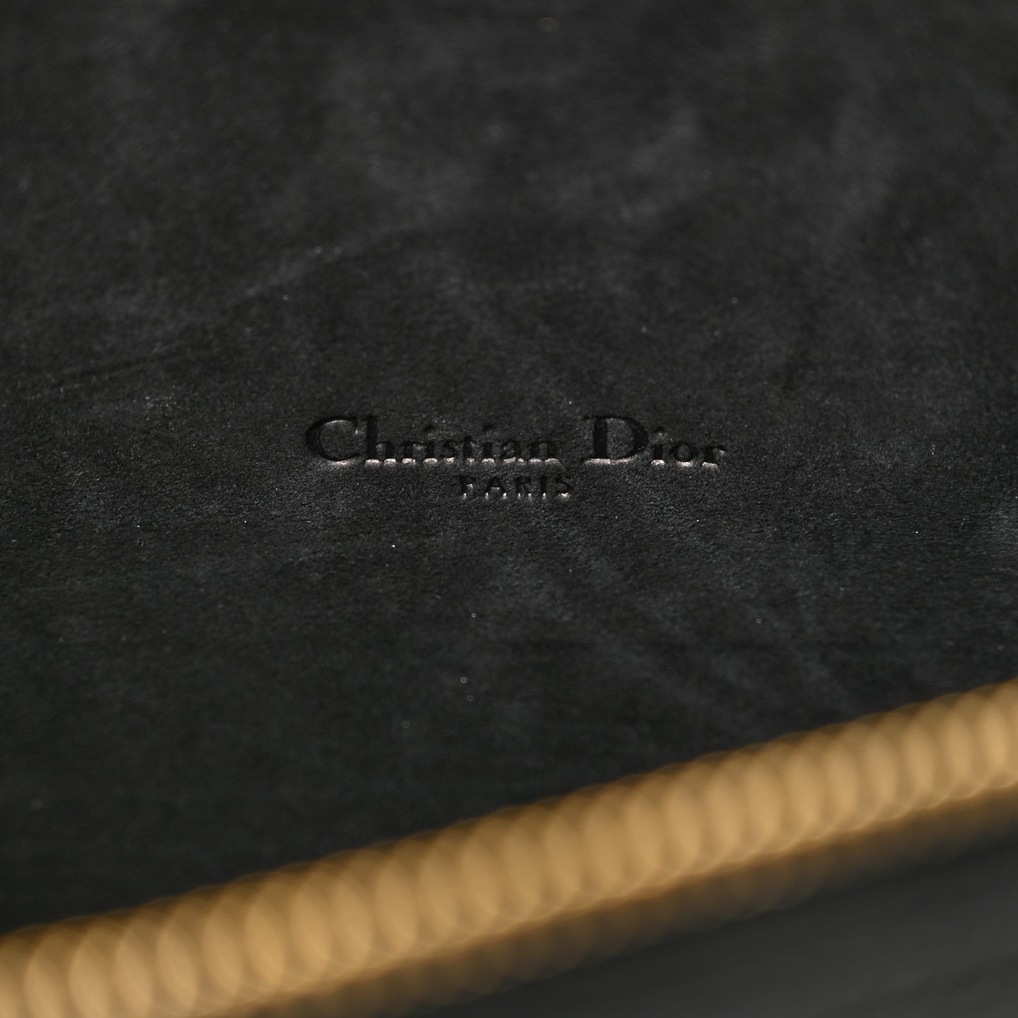 Grained Calfskin Caro Double Pouch Black
