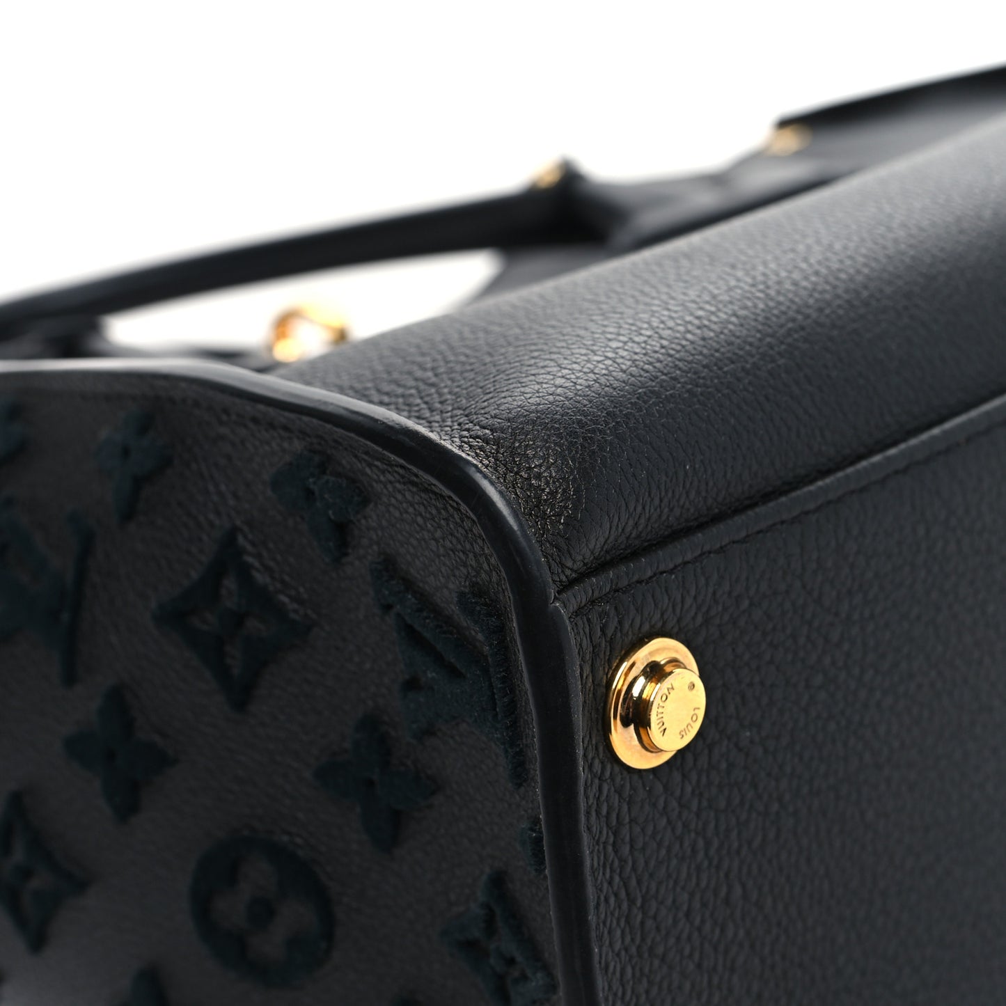 Calfskin Monogram Tufting On My Side Black