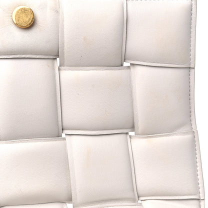 Bottega Veneta Lambskin Maxi Intreccio Padded Chain Cassette Crossbody Bag White 10 of 13