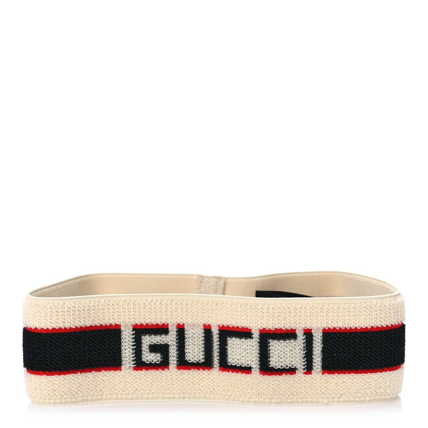 Gucci Cotton Logo Headband and Wrist Set White Navy Red 2 of 7