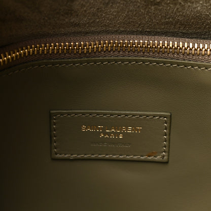 Saint Laurent Supple Calfskin Large Le 5 A 7 Soft Hobo Strong Moss 6 of 10