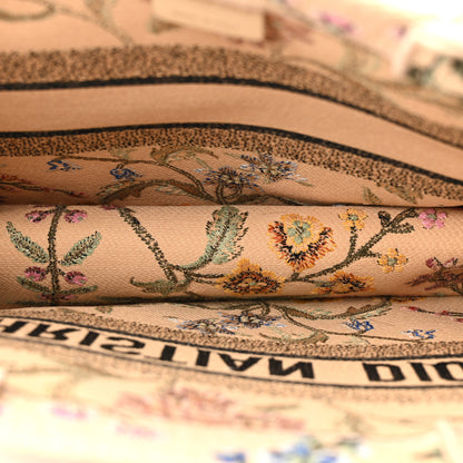 Christian Dior Raffia Embroidered Petites Fleurs Medium Book Tote Natural 5 of 10
