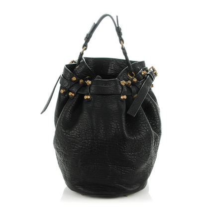 Alexander Wang Pebbled Lambskin Diego Bucket Black Antique Brass Hardware 1 of 8