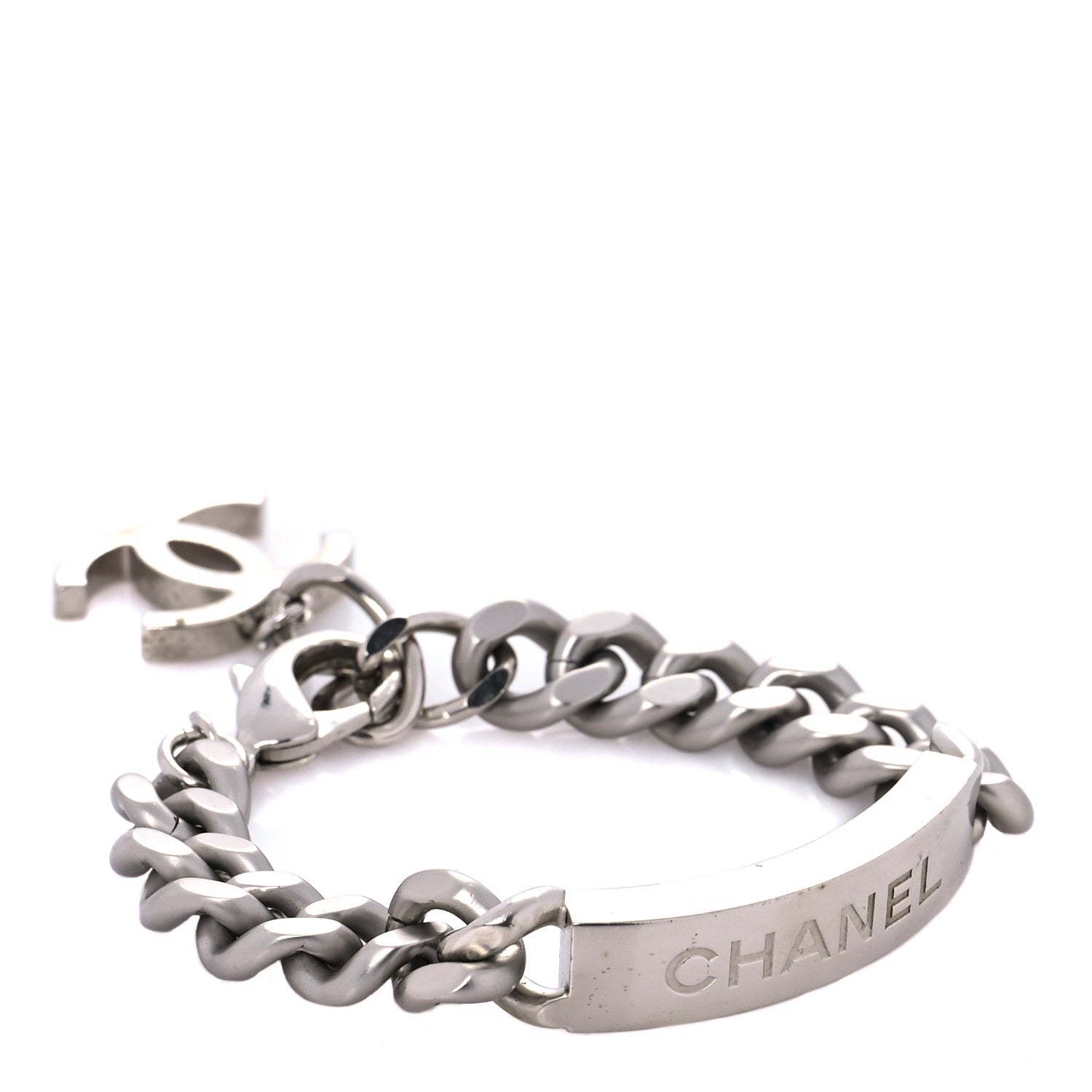 Chanel Chain ID CC Bracelet Silver 1 of 5