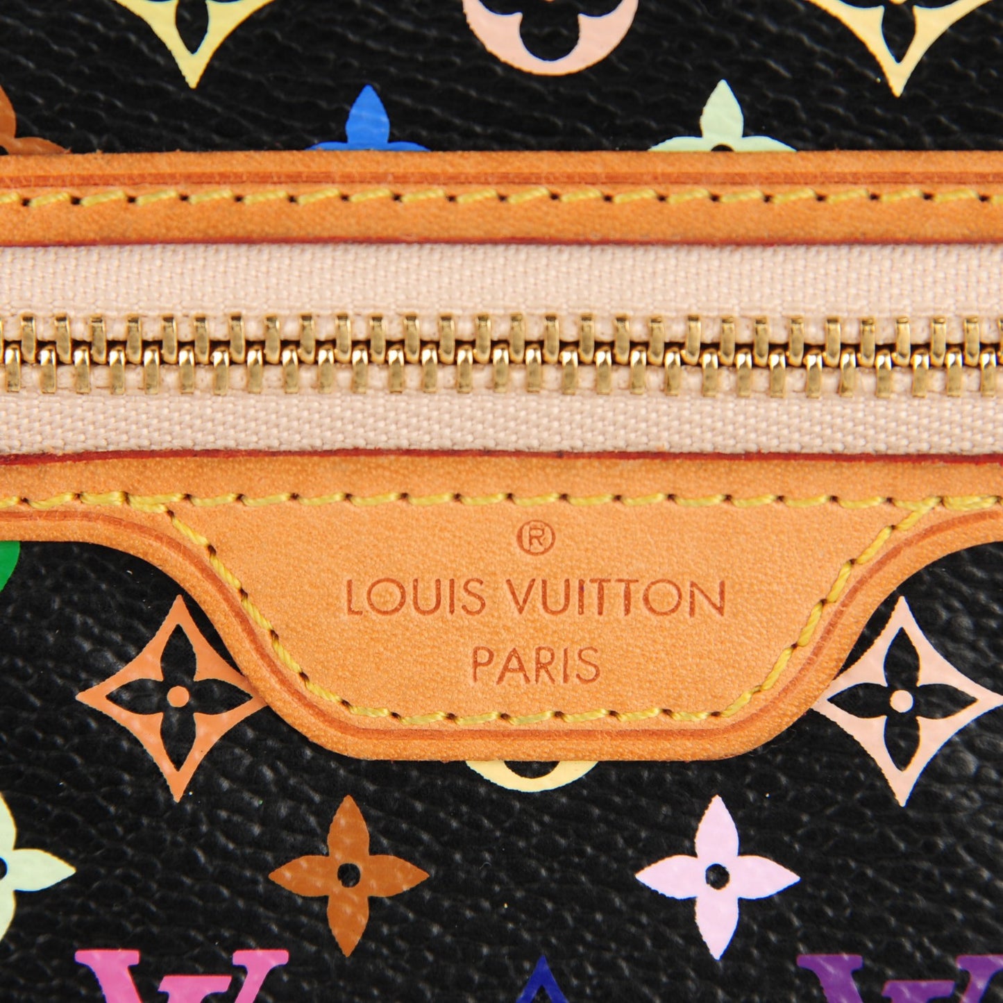 Monogram Multicolor Pochette Plate MM Black
