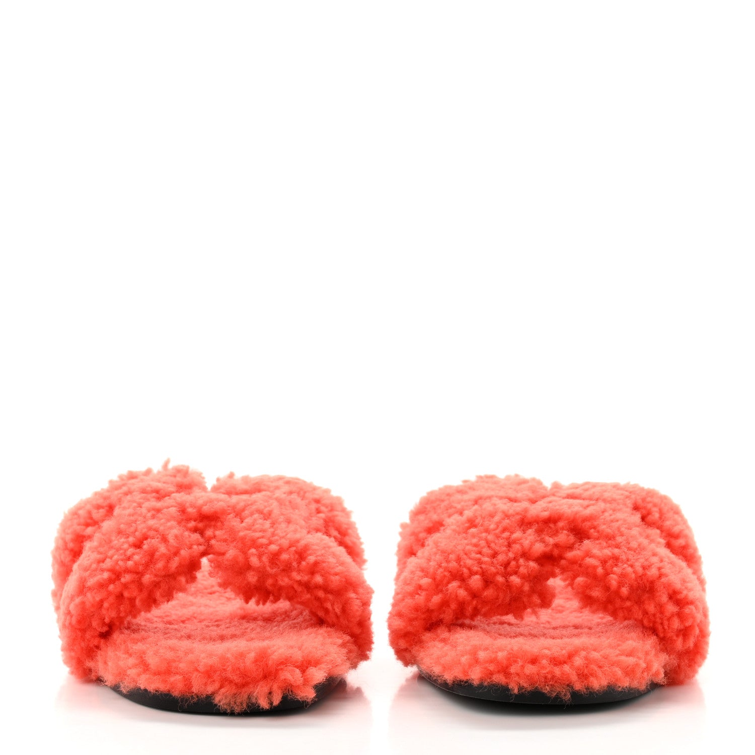 Hermes Woolskin Oran Sandals 38.5 Orange 2 of 7