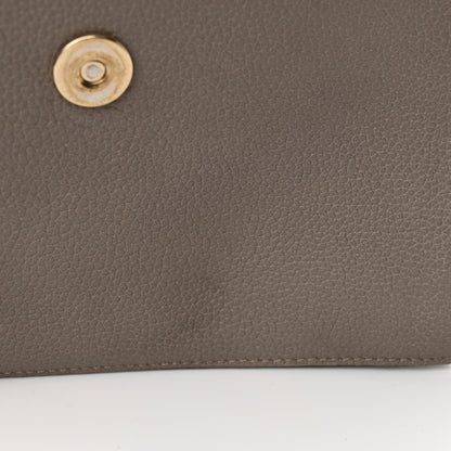 Chloe Grained Calfskin Lambskin Small Faye Shoulder Bag Motty Grey 14 of 14