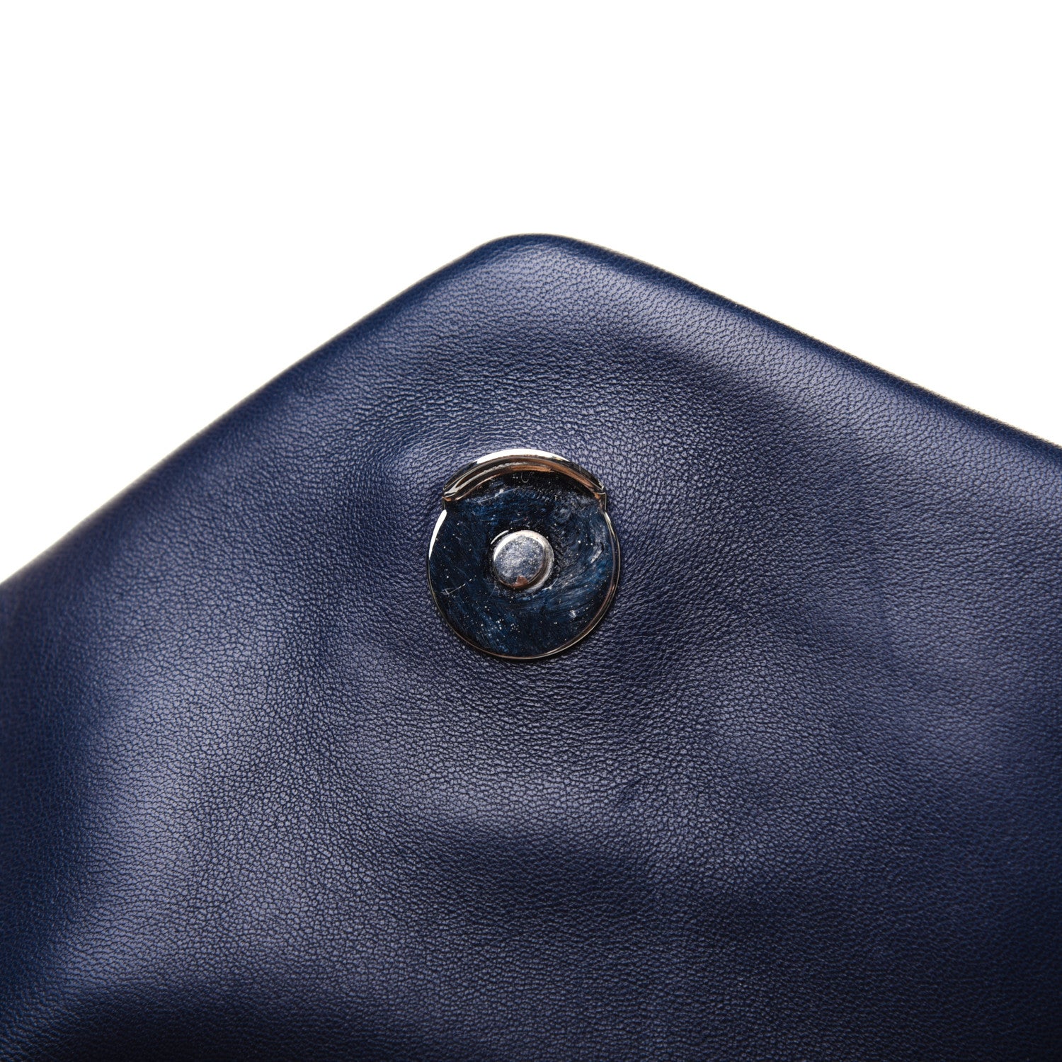 Saint Laurent Lambskin Quilted Small Loulou Puffer Monogram Chain Satchel Navy 13 of 24