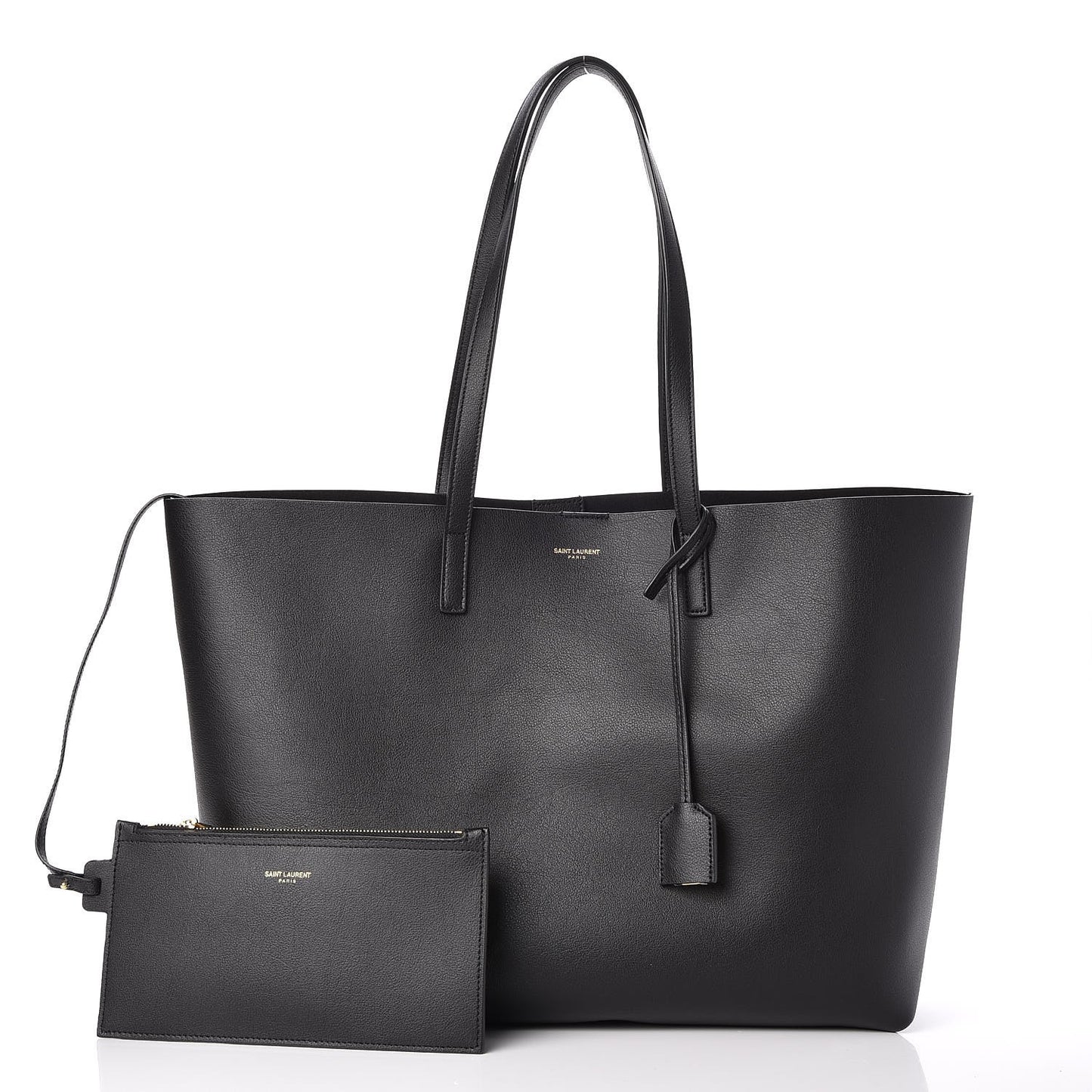 Calfskin Large Shopping Tote Black