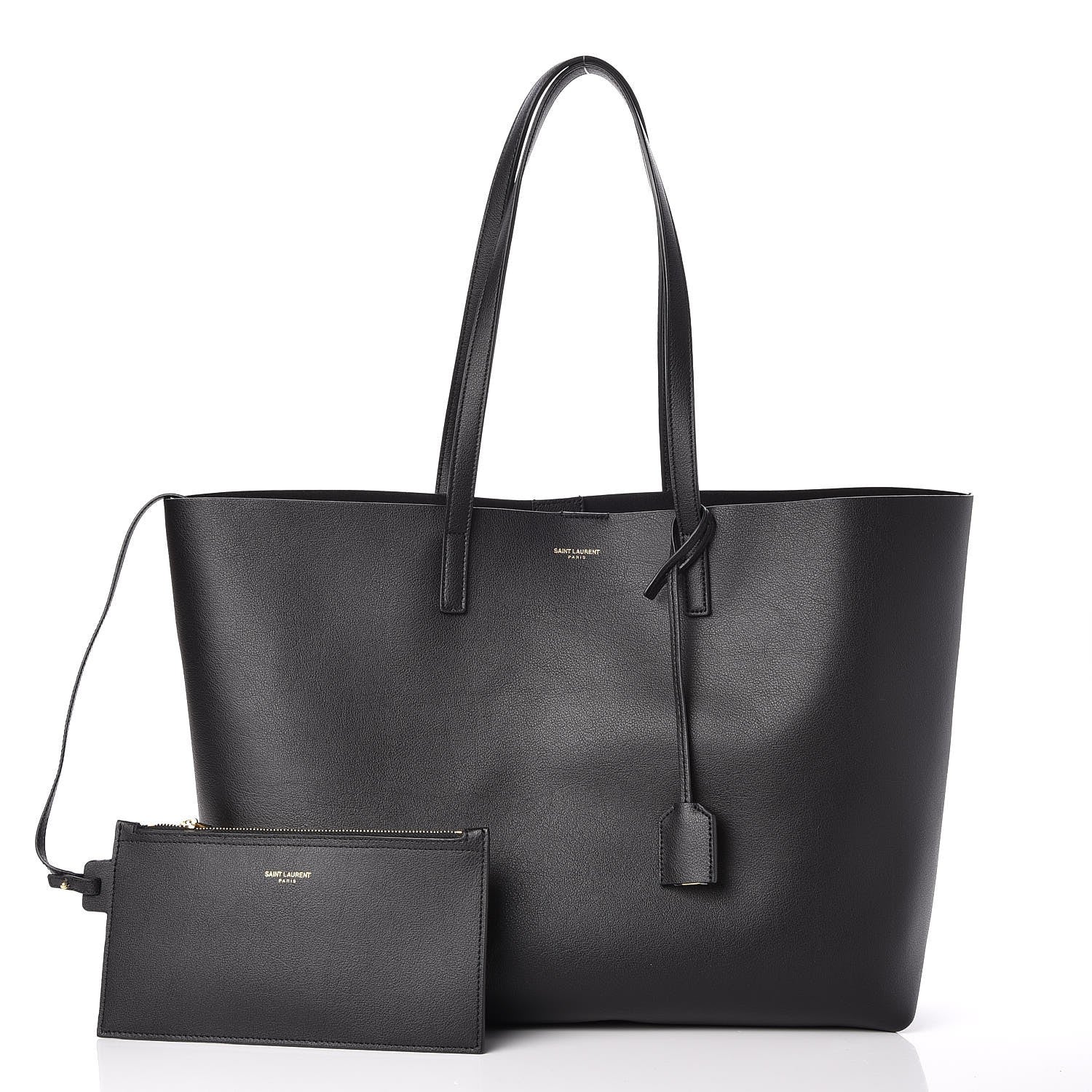 Saint Laurent Calfskin Large Shopping Tote Black 5 of 9