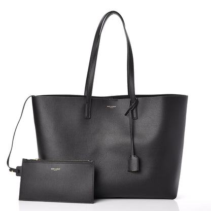 Saint Laurent Calfskin Large Shopping Tote Black 5 of 9