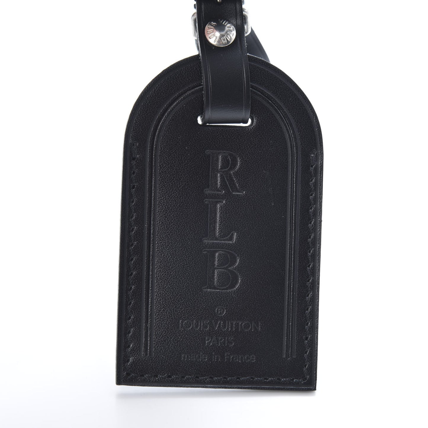 Calfskin Luggage Tag Black