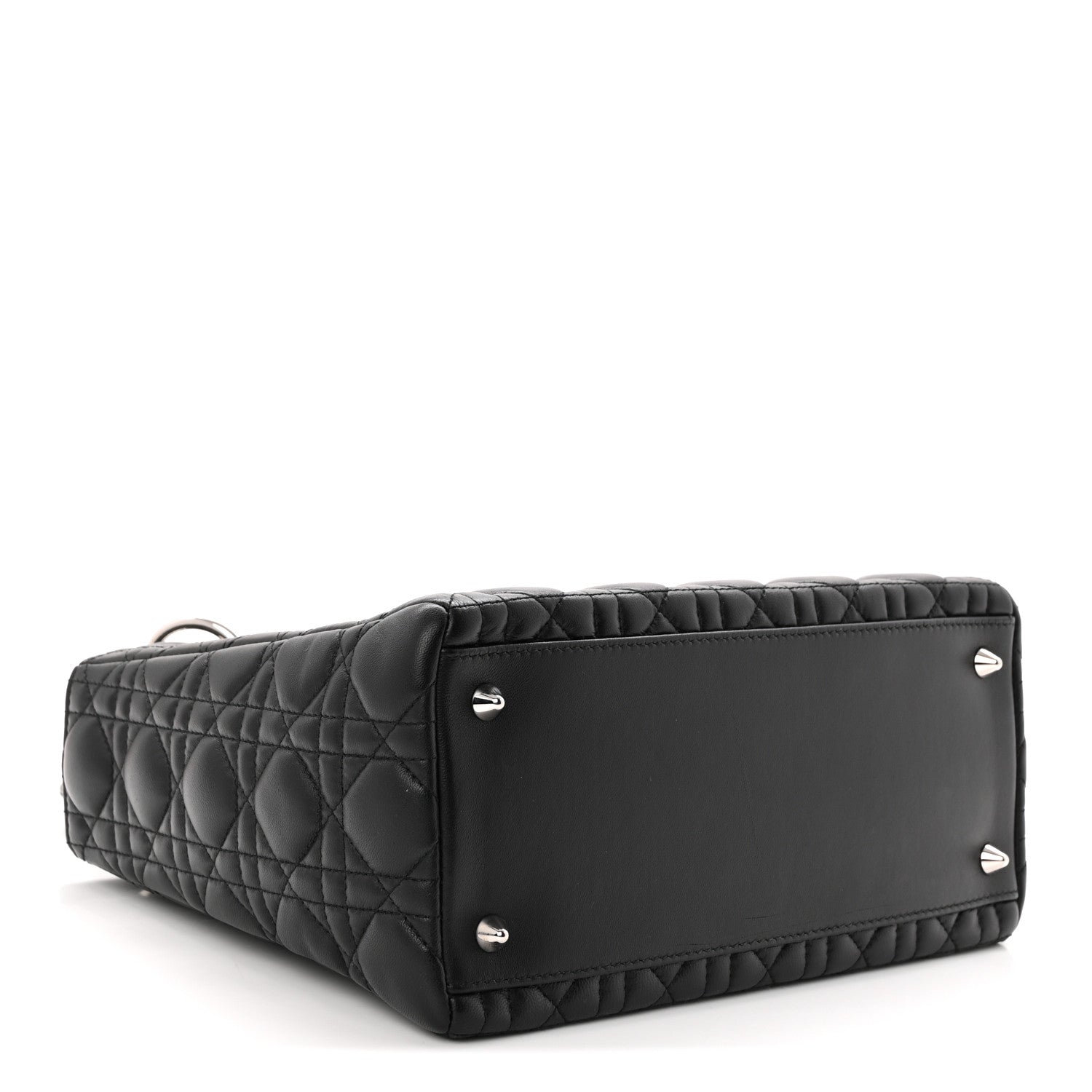 Christian Dior Lambskin Cannage Medium Lady Dior Black 4 of 11