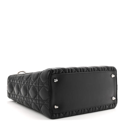 Christian Dior Lambskin Cannage Medium Lady Dior Black 4 of 11
