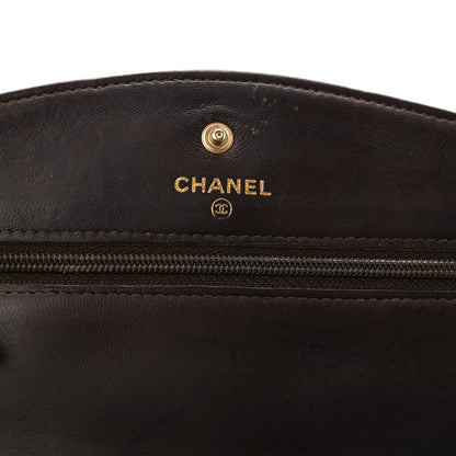 Chanel Caviar Timeless CC Wallet On Chain WOC Dark Brown 6 of 14