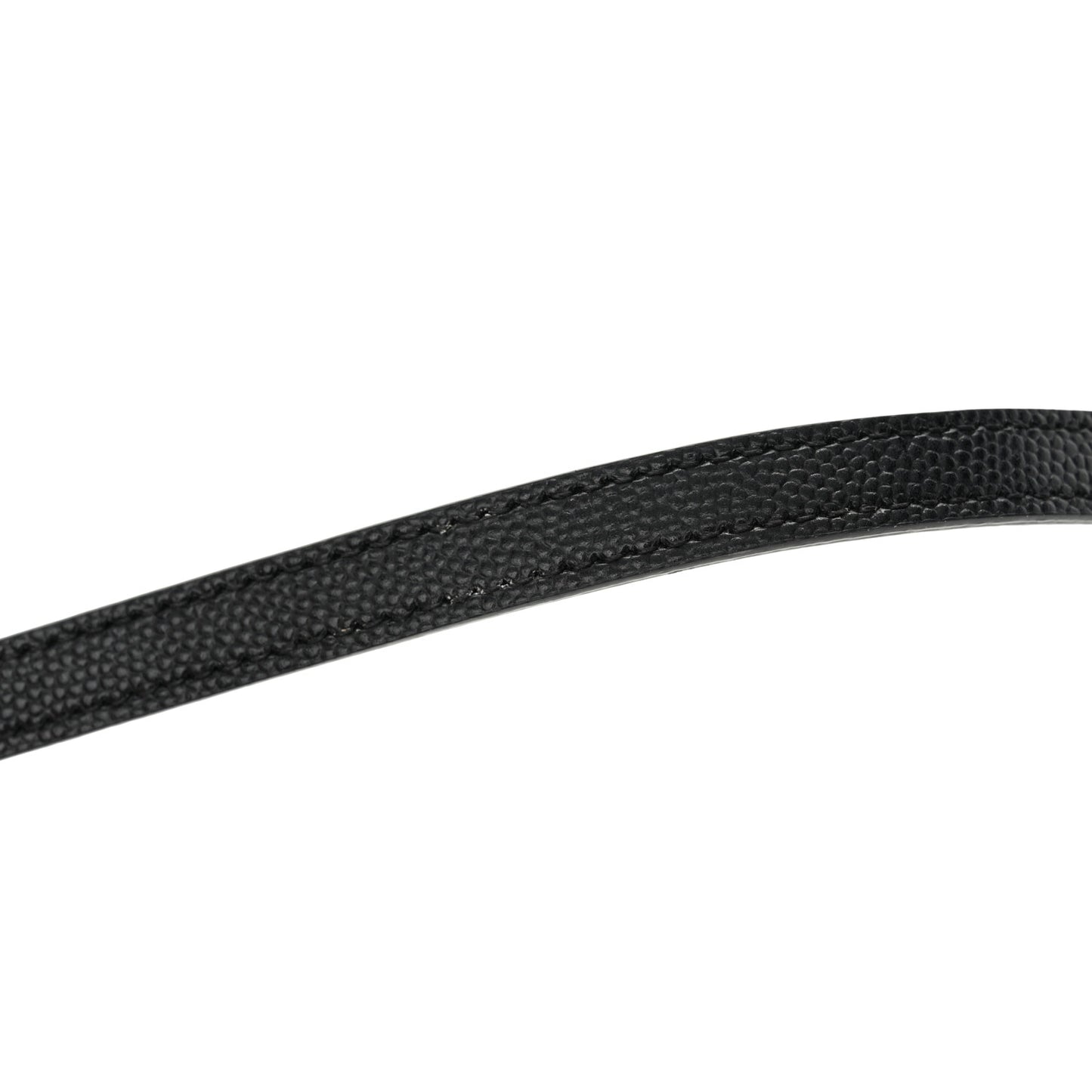 Grain De Poudre Matelasse Chevron Monogram Envelope Chain Wallet Black