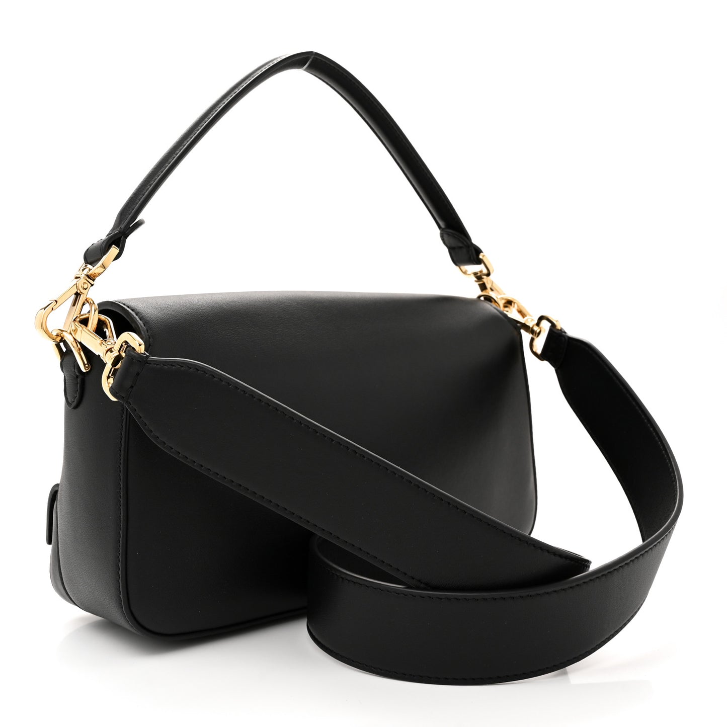 Shiny Nappa Multipocket Baguette Black