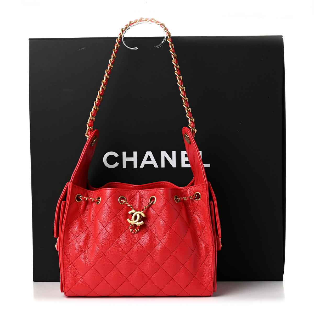 Chanel Caviar Quilted Small Chanel 25 Handbag Dark Red 11 of 11