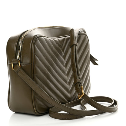 Saint Laurent Calfskin Matelasse Monogram Lou Camera Bag Military Olive 3 of 15