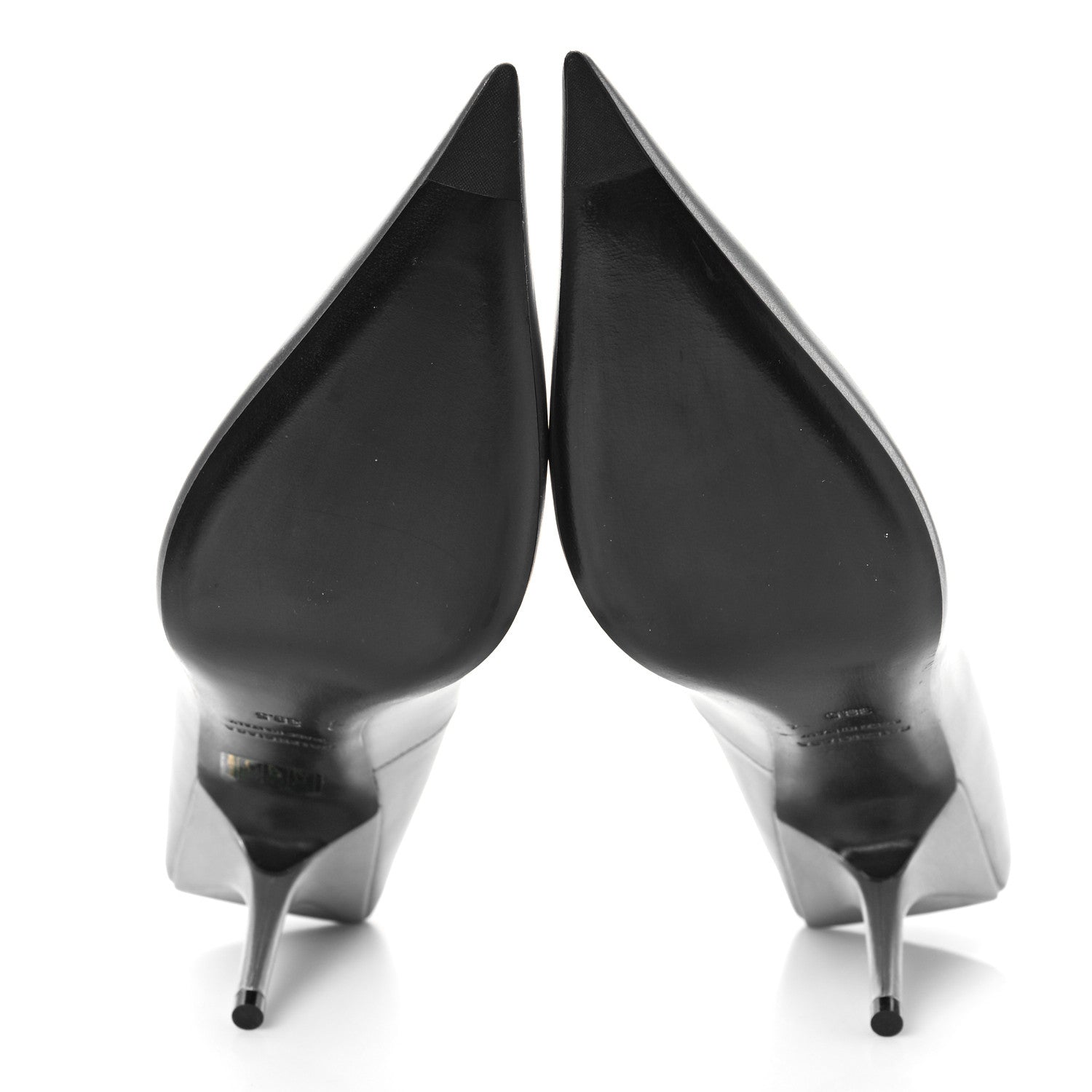 Balenciaga Metallic Nappa Square Knife 80mm Pumps 38.5 Silver 6 of 9