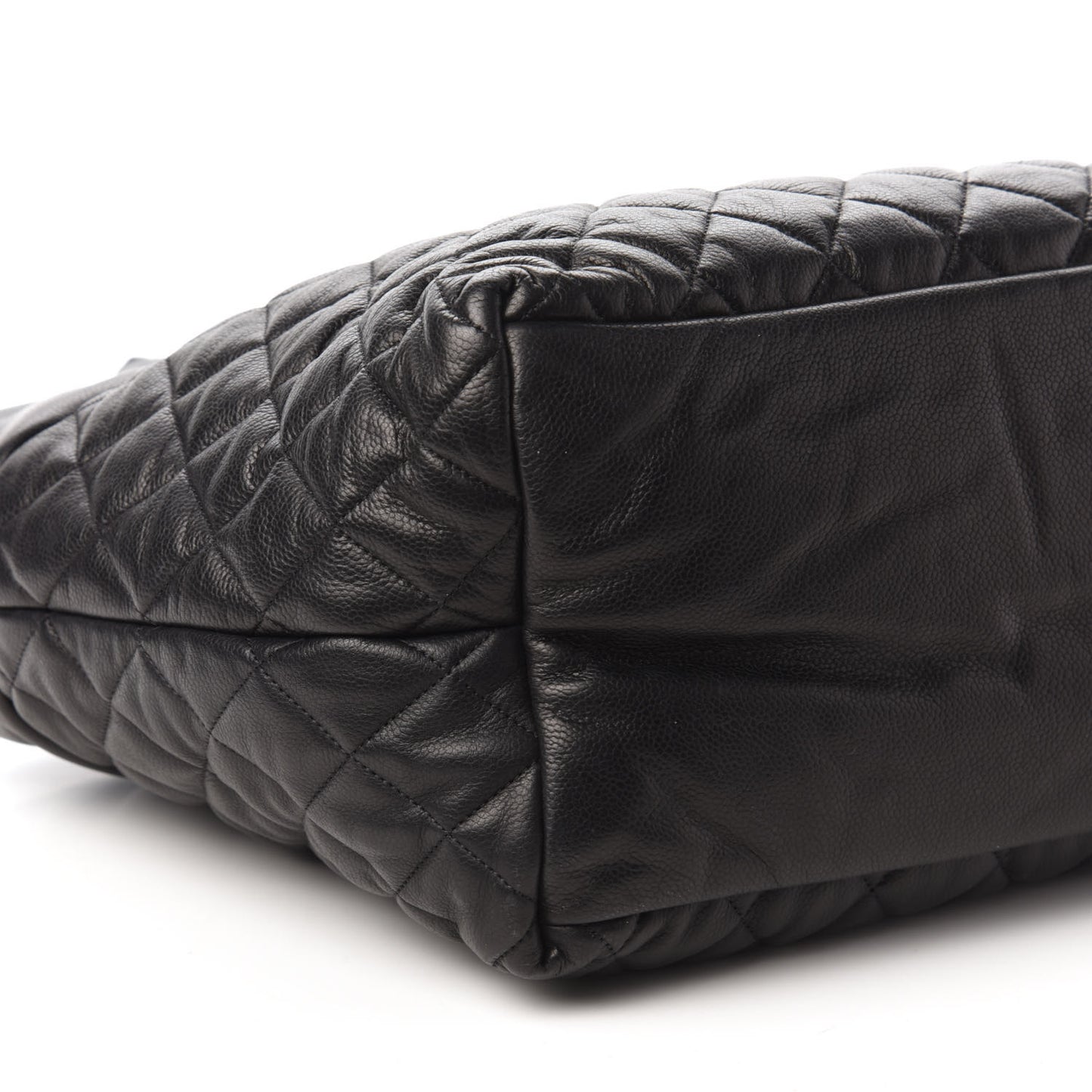 Caviar Quilted Large Coco Cocoon Tote Black