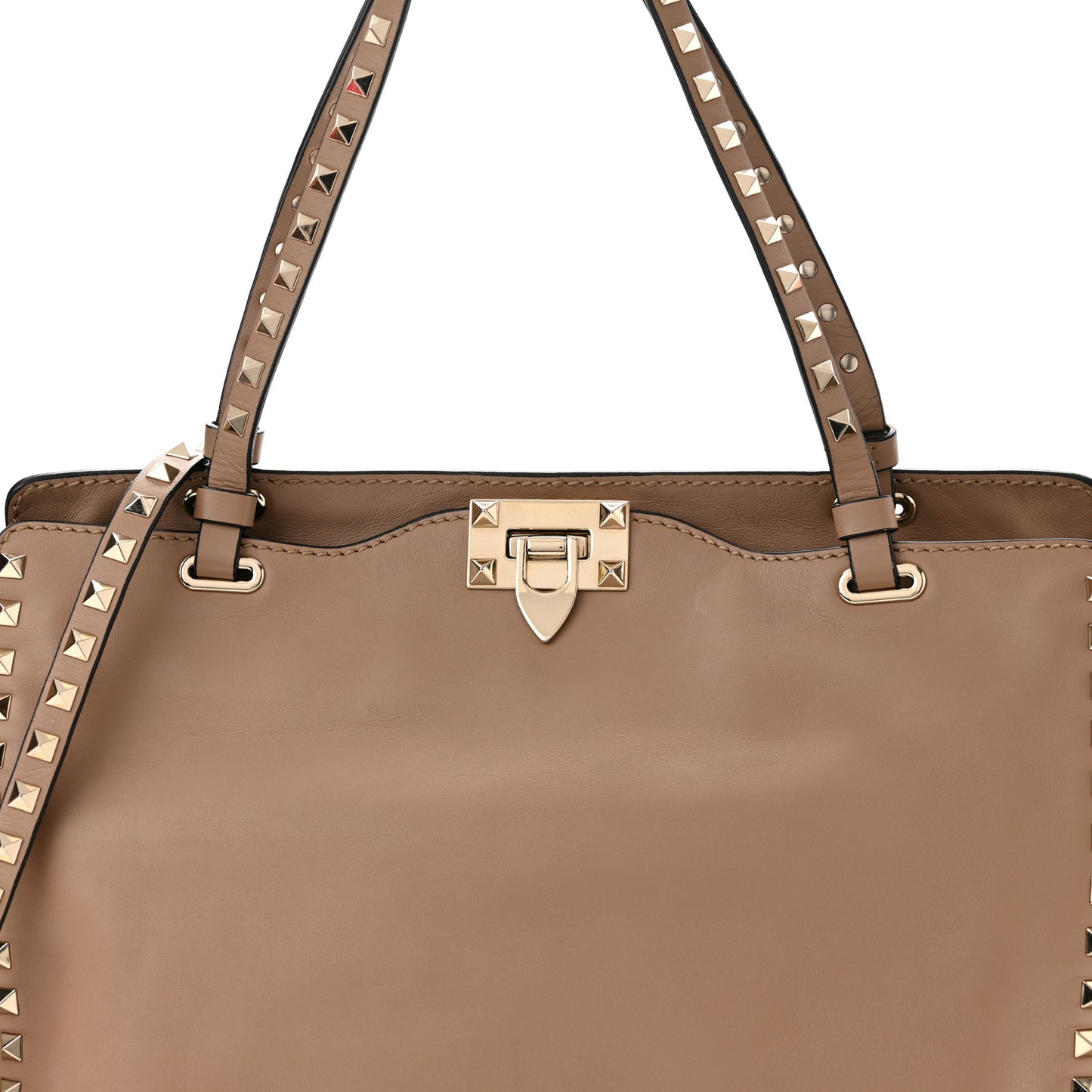Vitello Medium Rockstud Tote Alpaca
