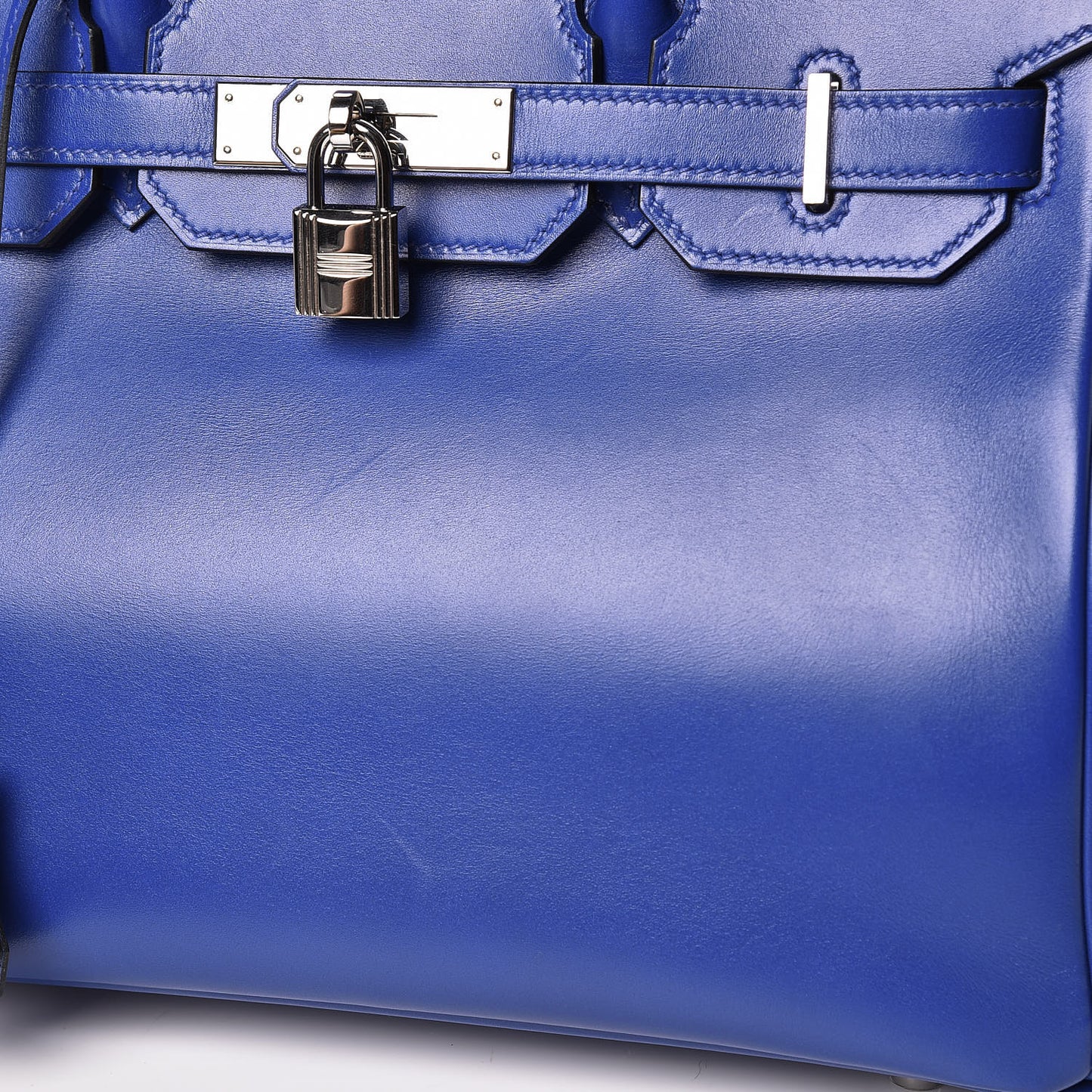 Tadelakt Birkin 30 Bleu Electrique