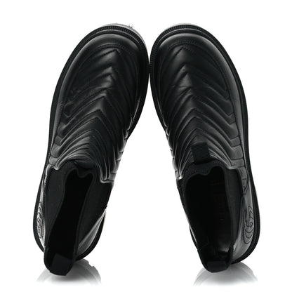 Gucci Calfskin Nappa Matelasse Frances Chelsea Boots 37 Black 2 of 15