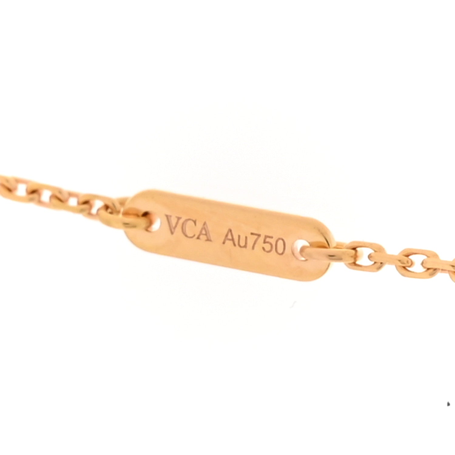 Van Cleef & Arpels 18K Rose Gold Carnelian Sweet Alhambra Pendant Necklace 5 of 6