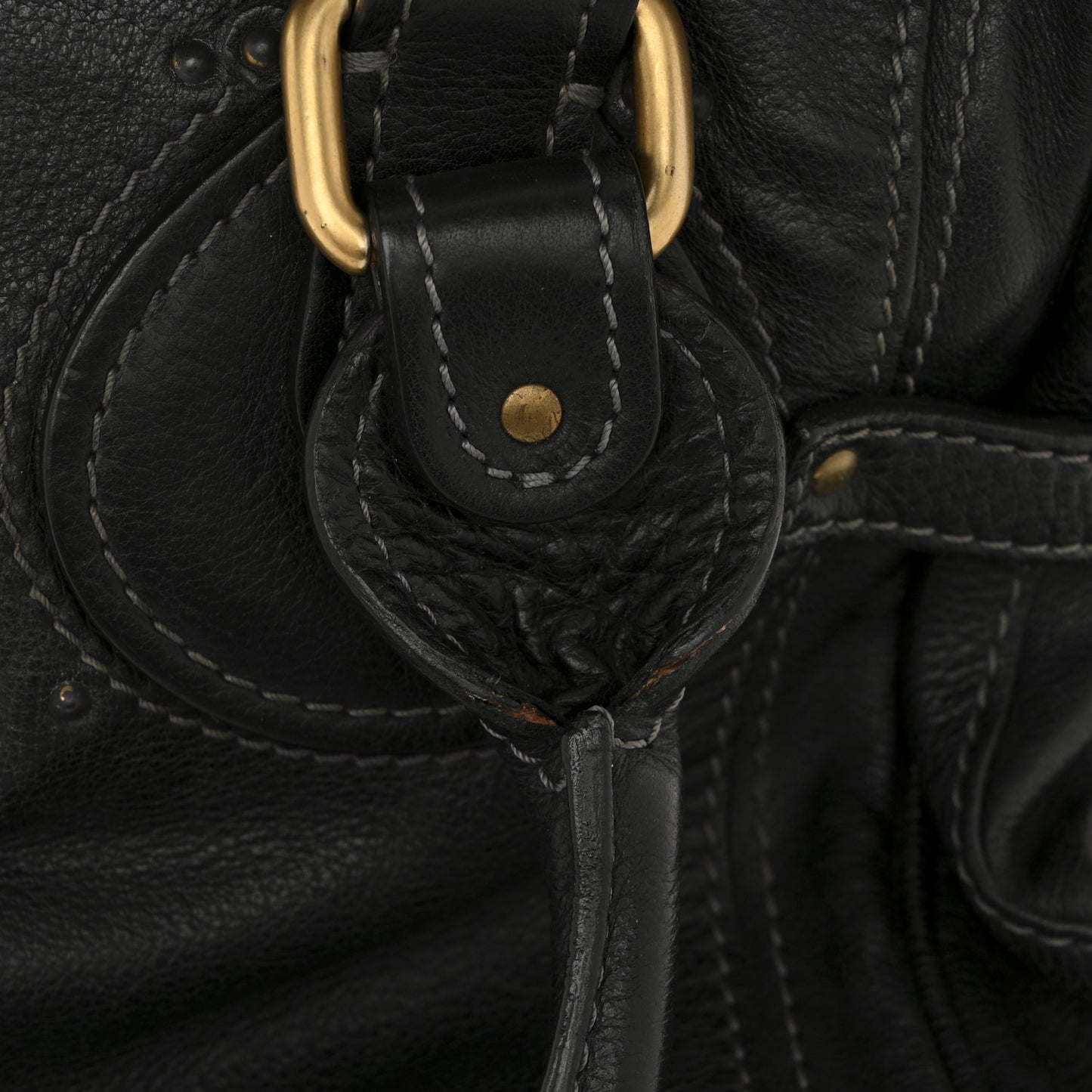 Grained Calfskin Paddington Tote Black