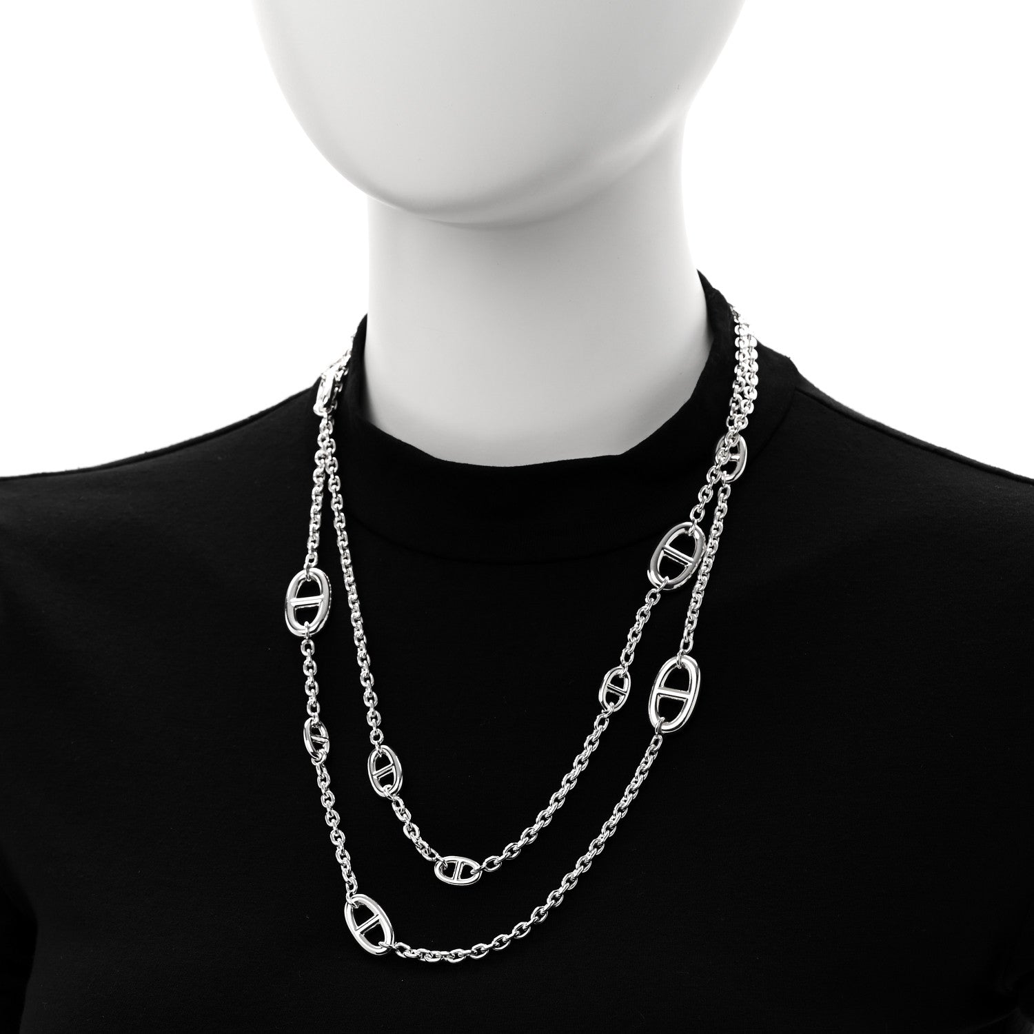 Hermes Sterling Silver Farandole Necklace 120 2 of 6